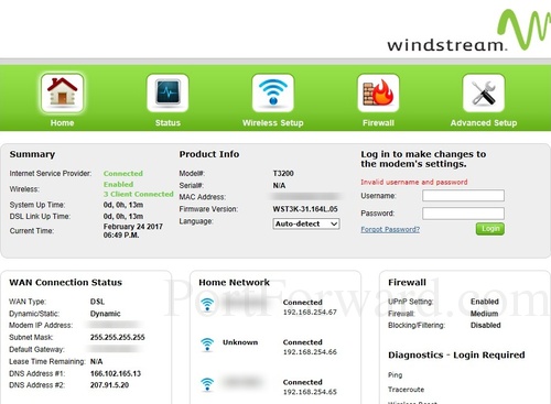Forwarding Ports in a Actiontec T3200 Router