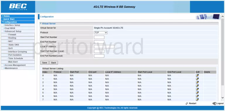 port forwarding