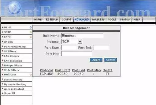 Blue Thunder 9307-1 port forward