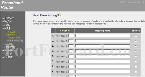 CompUSA BR-6104KL port forward