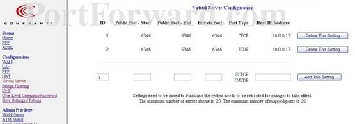 Crypto F320 port forward