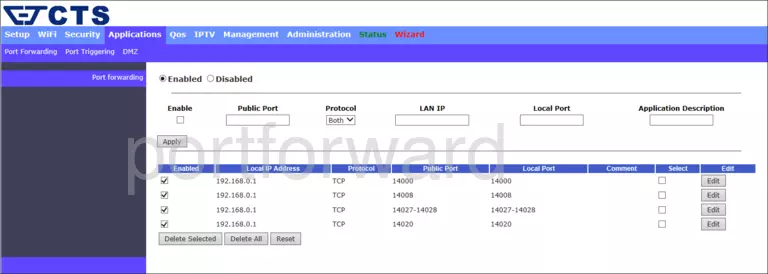 port forwarding