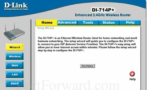 Dlink DI-714P+ Setup Wizard