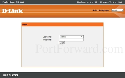 D-Link DIR-608 Login