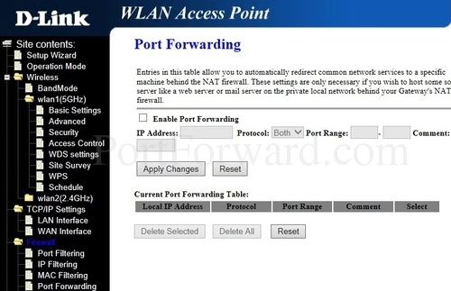 Dlink DIR-803 Port Forwarding