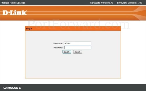 D-Link DIR-816 Login
