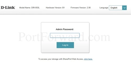 Dlink DIR-850L Login