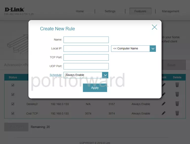 port forwarding