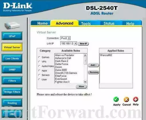 Dlink DSL-2540T