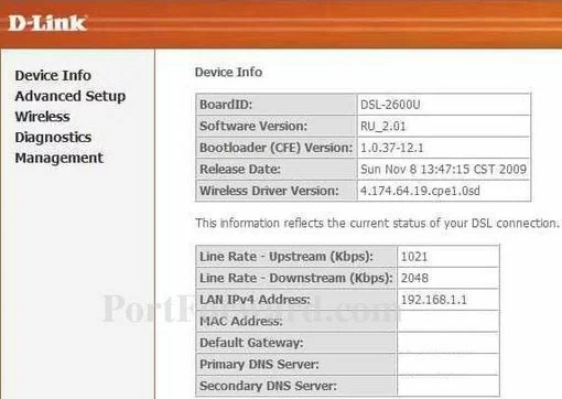 Dlink DSL-2600U