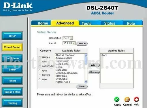 Dlink DSL-2640T