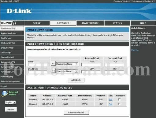 Dlink DSL-2740B