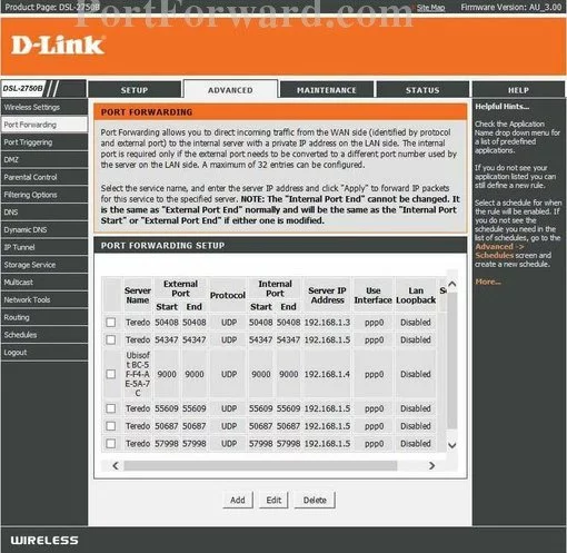 Dlink DSL-2750U