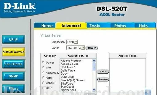 Dlink DSL-520T