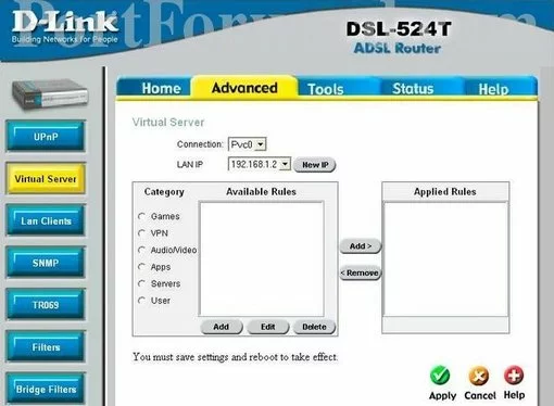 Dlink DSL-524T