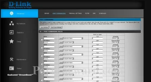 Dlink DGL-5500 port forward