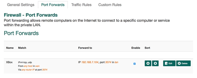 port forwarding