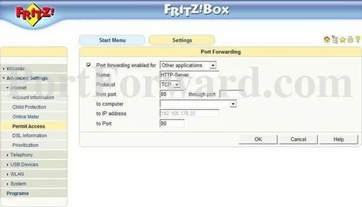 AVM FRITZ_Box_Fon_WLAN_7570 port forward