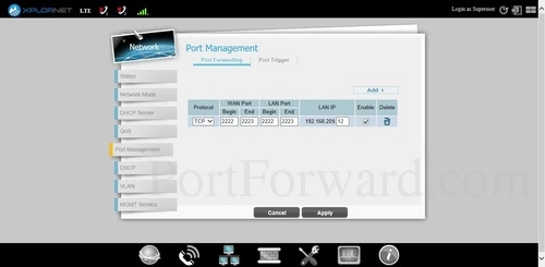 Gemtek WLTCS-106 Port Forwarding