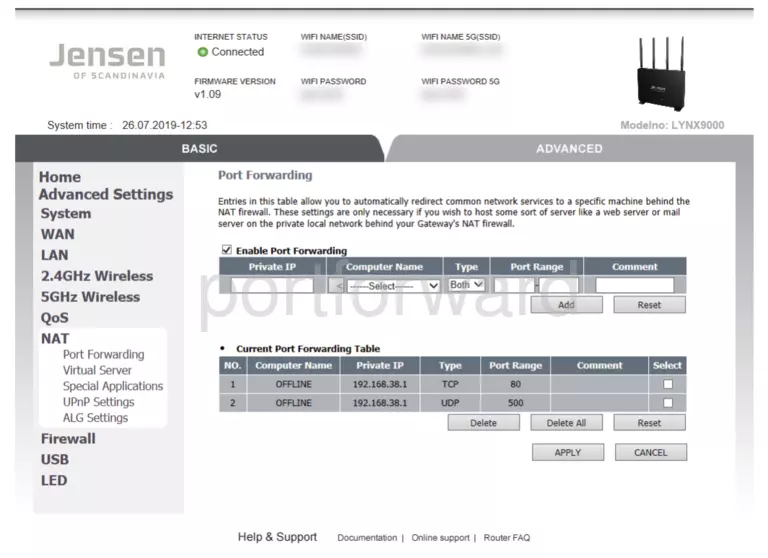 port forwarding