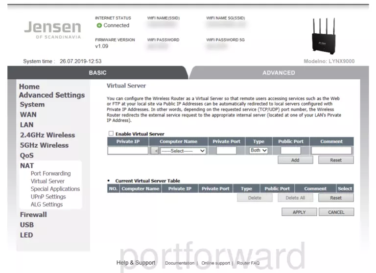 port forwarding