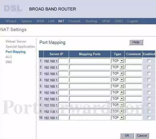 Kingnet KN-S1060 port forward