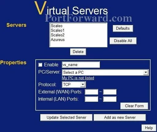 Level One WBR-3460 port forward