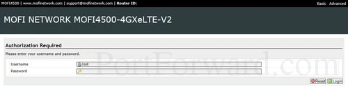 Mofi Network MOFI4500-4GXeLTE-V2 Login