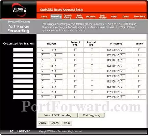 Network Everywhere NWM11B port forward