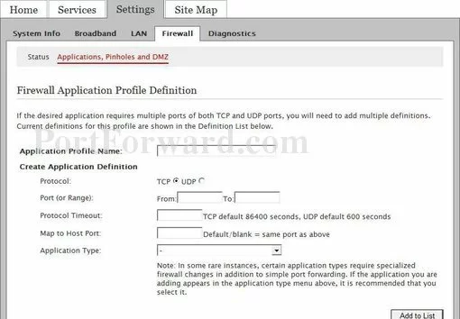 Pace Plc 4111N-030 port forward