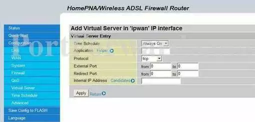 PowerNet PAR-720G port forward