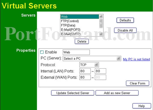 SparkLAN WX-6615M port forward