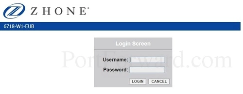 Zhone 6718-W1 Login